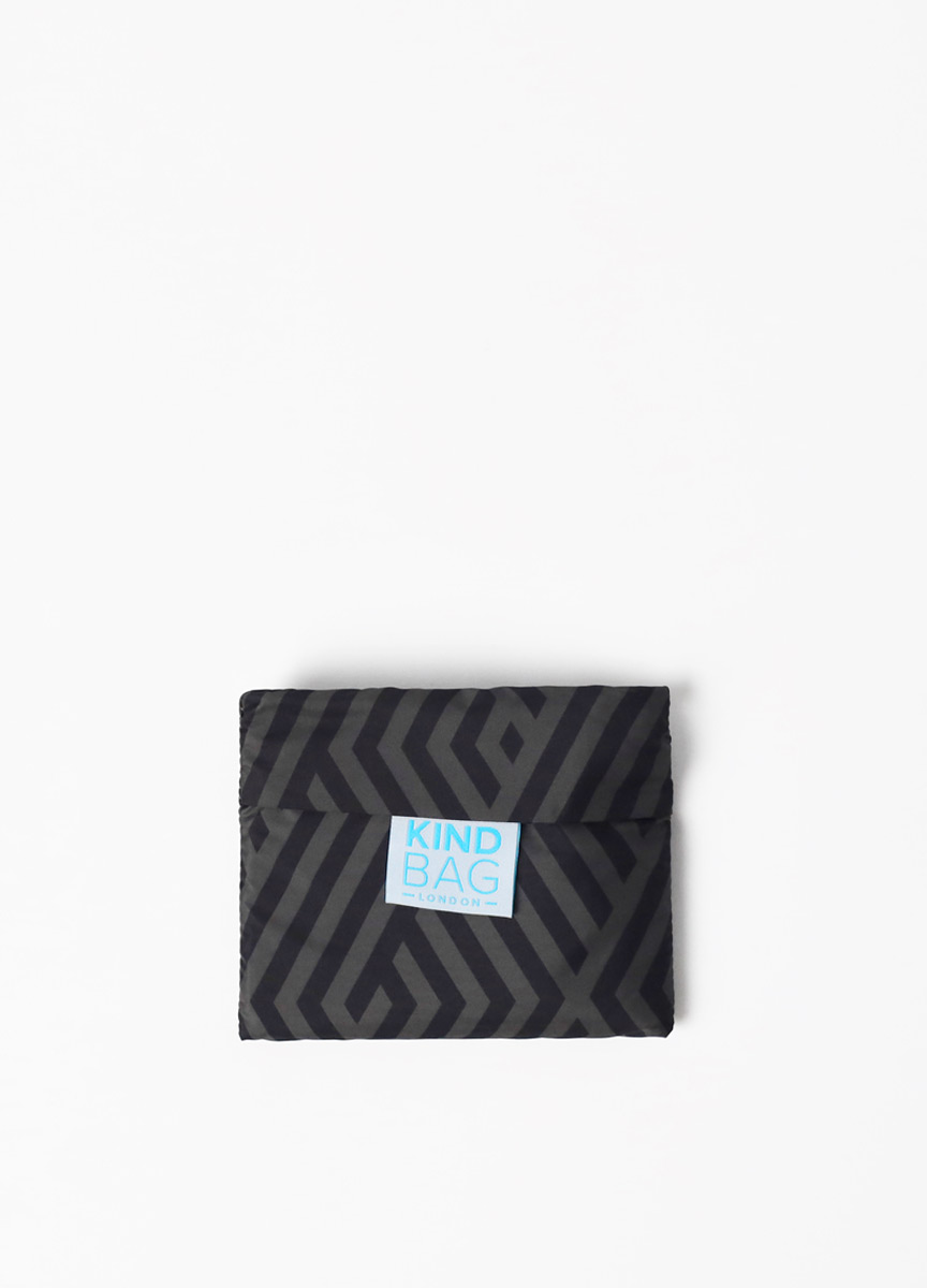 【Kind Bag】環保購物袋- 黑棕條紋